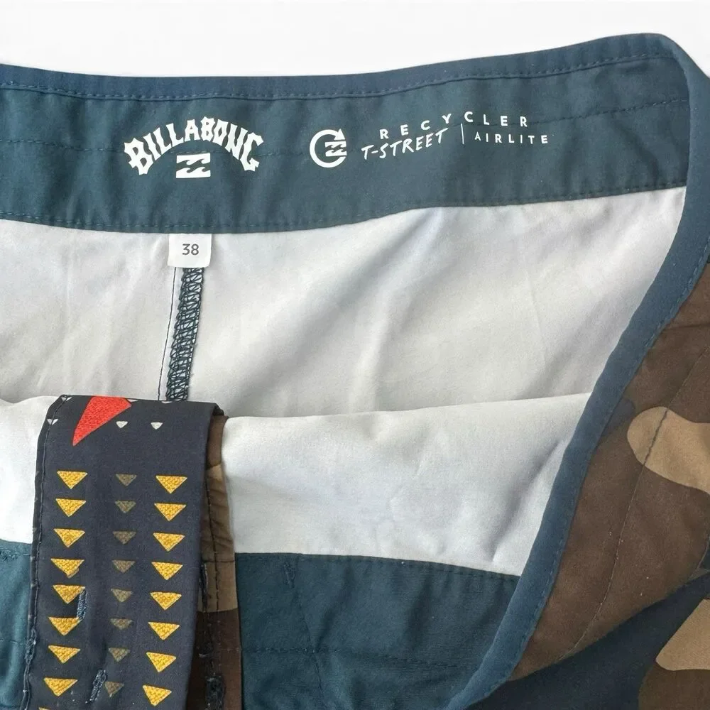 Billabong Recycler Board Shorts Men 38 Camo T Street Airlite Drawstring Swim